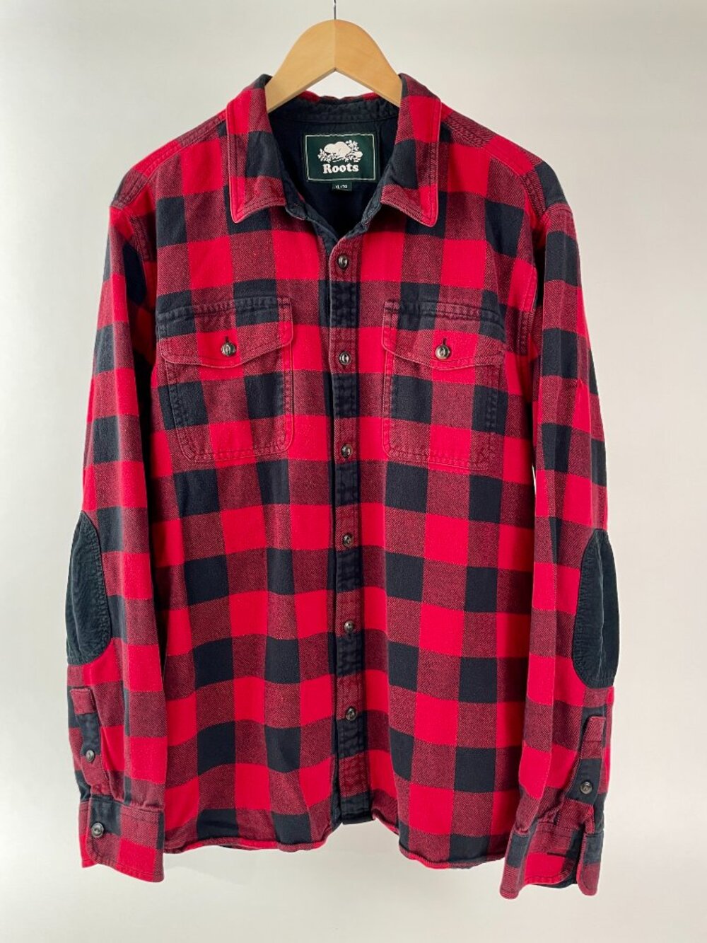 Roots Park Buffalo Plaid Flannel Shirt, Cabin Red, Size XL